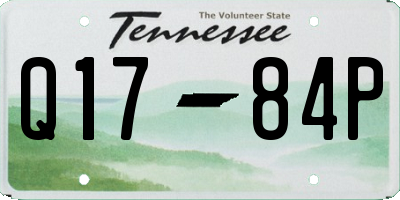 TN license plate Q1784P