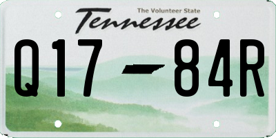 TN license plate Q1784R