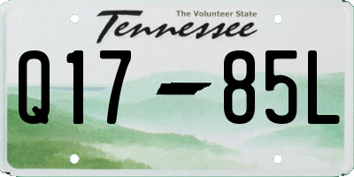 TN license plate Q1785L