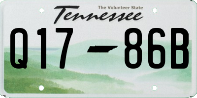 TN license plate Q1786B