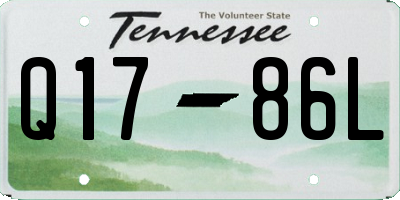 TN license plate Q1786L