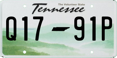 TN license plate Q1791P