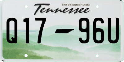 TN license plate Q1796U