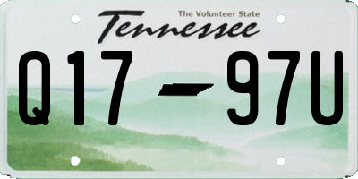 TN license plate Q1797U
