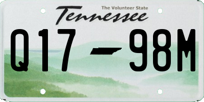 TN license plate Q1798M