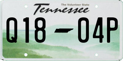 TN license plate Q1804P