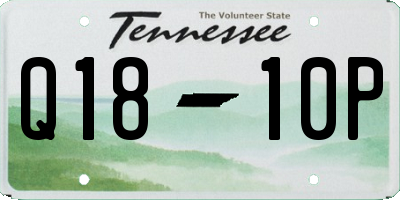 TN license plate Q1810P