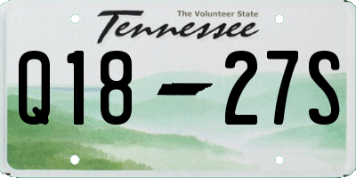 TN license plate Q1827S