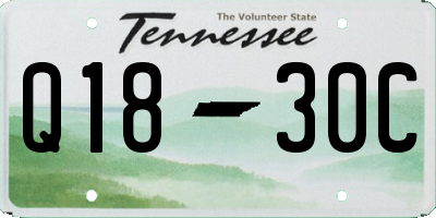 TN license plate Q1830C