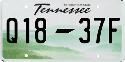 TN license plate Q1837F