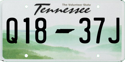 TN license plate Q1837J