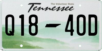 TN license plate Q1840D