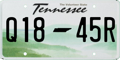 TN license plate Q1845R