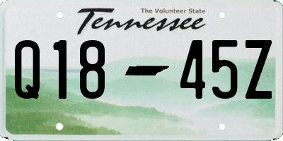 TN license plate Q1845Z