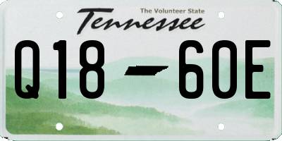 TN license plate Q1860E