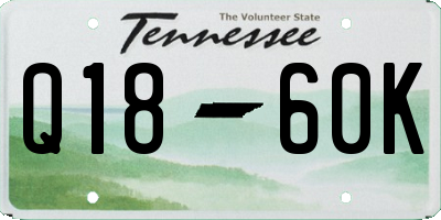 TN license plate Q1860K