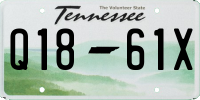 TN license plate Q1861X