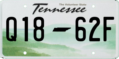 TN license plate Q1862F