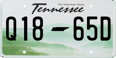 TN license plate Q1865D