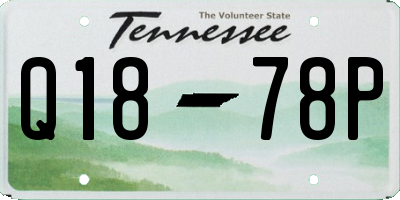 TN license plate Q1878P