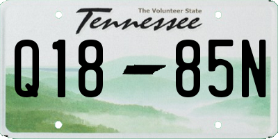 TN license plate Q1885N