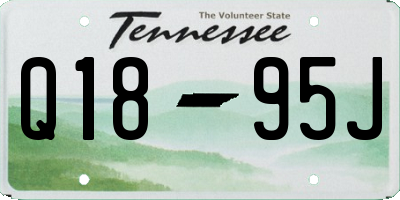 TN license plate Q1895J