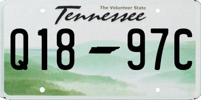 TN license plate Q1897C