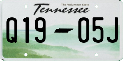 TN license plate Q1905J