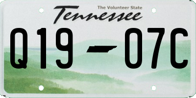 TN license plate Q1907C