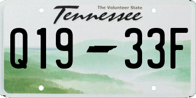 TN license plate Q1933F