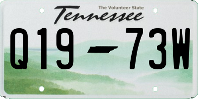 TN license plate Q1973W