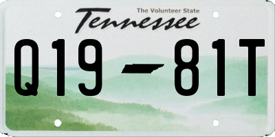 TN license plate Q1981T