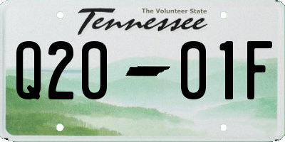 TN license plate Q2001F