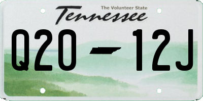 TN license plate Q2012J