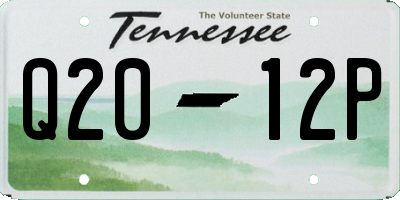 TN license plate Q2012P