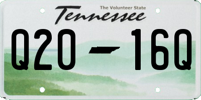 TN license plate Q2016Q
