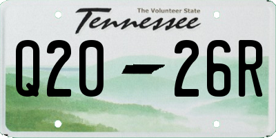 TN license plate Q2026R