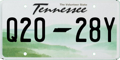 TN license plate Q2028Y