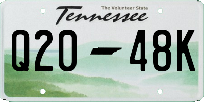 TN license plate Q2048K