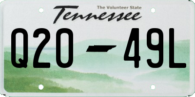 TN license plate Q2049L
