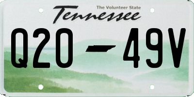 TN license plate Q2049V