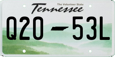 TN license plate Q2053L