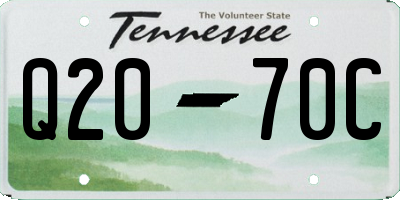 TN license plate Q2070C