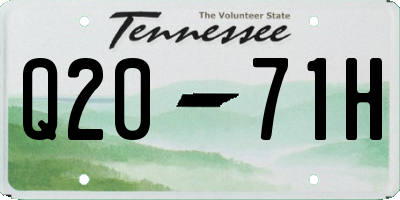 TN license plate Q2071H