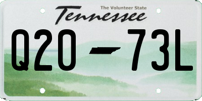 TN license plate Q2073L