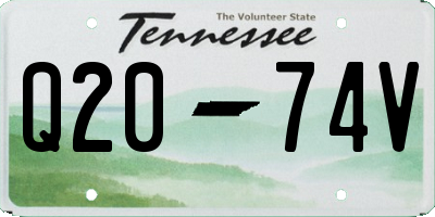 TN license plate Q2074V