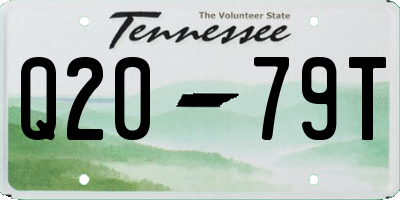 TN license plate Q2079T