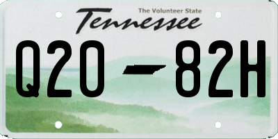 TN license plate Q2082H