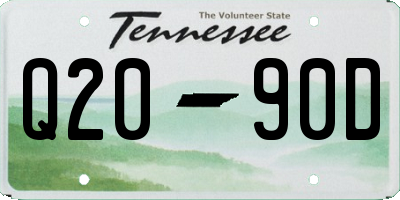 TN license plate Q2090D