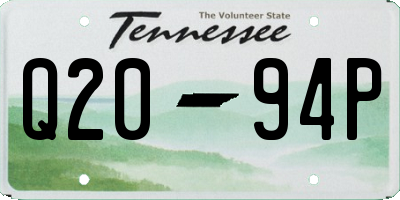 TN license plate Q2094P